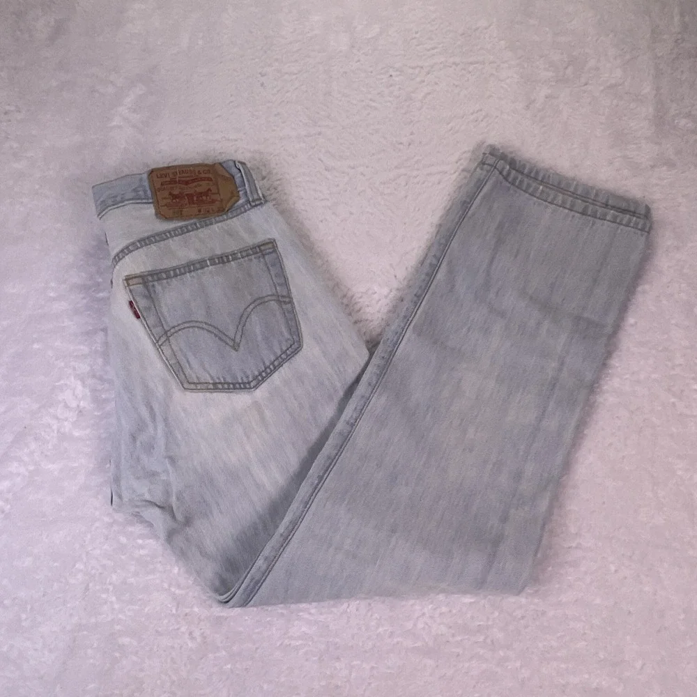 VTG Levi's 501 Men's Jeans Original‎ Straight 32x30 Bleach Wash Y2K Distressed